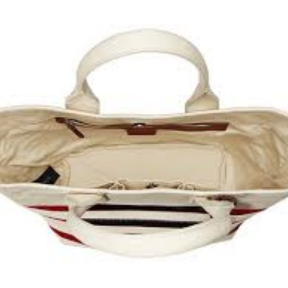 MARC JACOBS ST TROPEZ LARGE CANVAS TOTE, ECRU, NWT - Picture 6 of 8